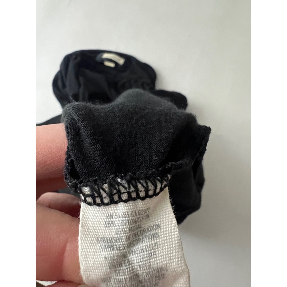 Aerie Babydoll Chemise Dress Size Large Black Satin Trim Bow Pockets - Picture 8 of 9